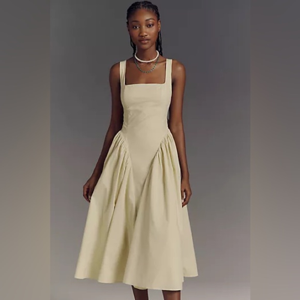Astr Vinya Poplin Drop Waist Dress